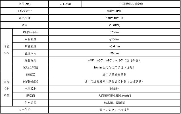 淋雨耐水試驗(yàn)設(shè)備